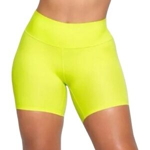 SKIMS Fits Everybody High Waist Biker Shorts Women’s S Neon Yellow Daffodil NWT